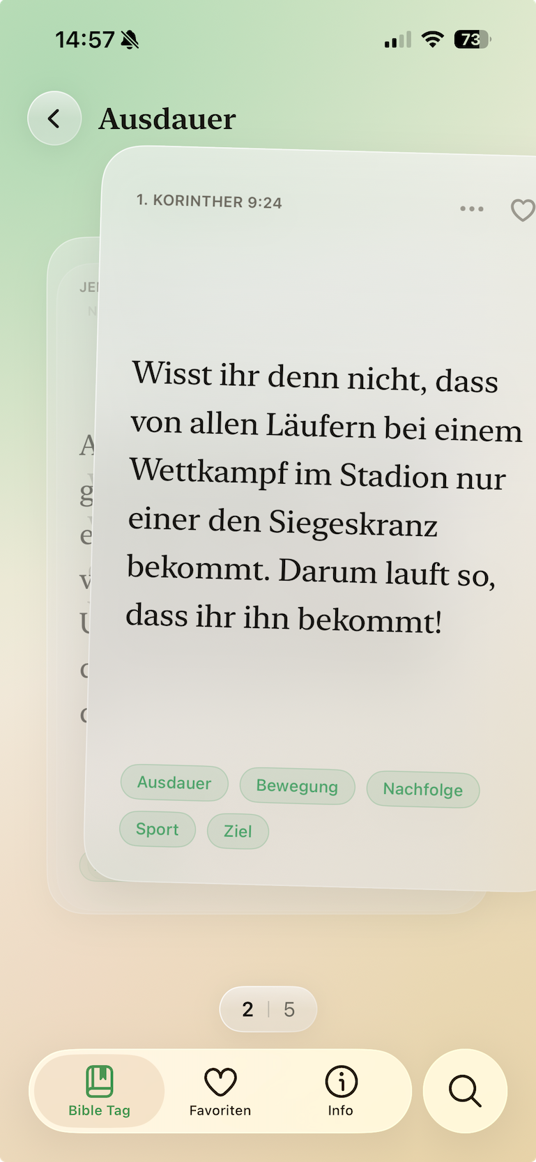 Verse zu einem Tag durchblättern